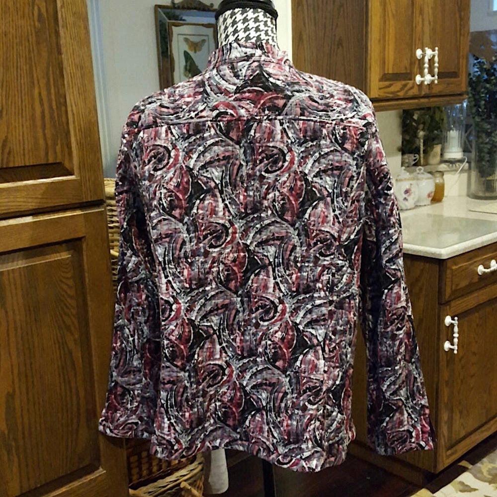 Reversible Quilted Button Down Jacket Size L/Xl - image 2